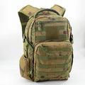 Black military-style tactical assault backpack made from Oxford fabric, shown with adjustable straps.