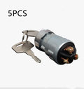 Copper ignition lock switch with key for truck and agricultural vehicle.