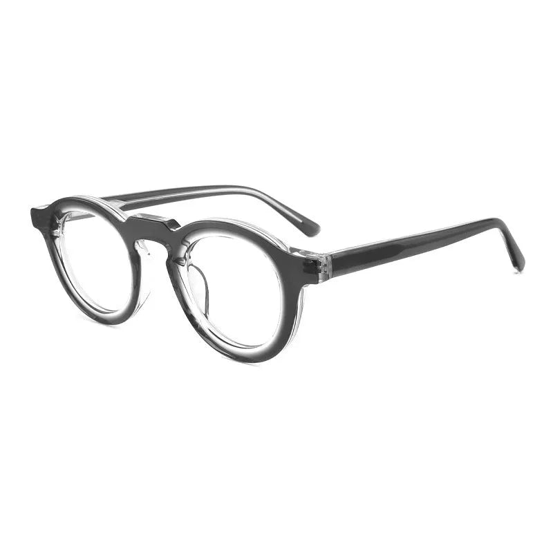 Plate frame glasses with colour stitching in hip-hop style box design