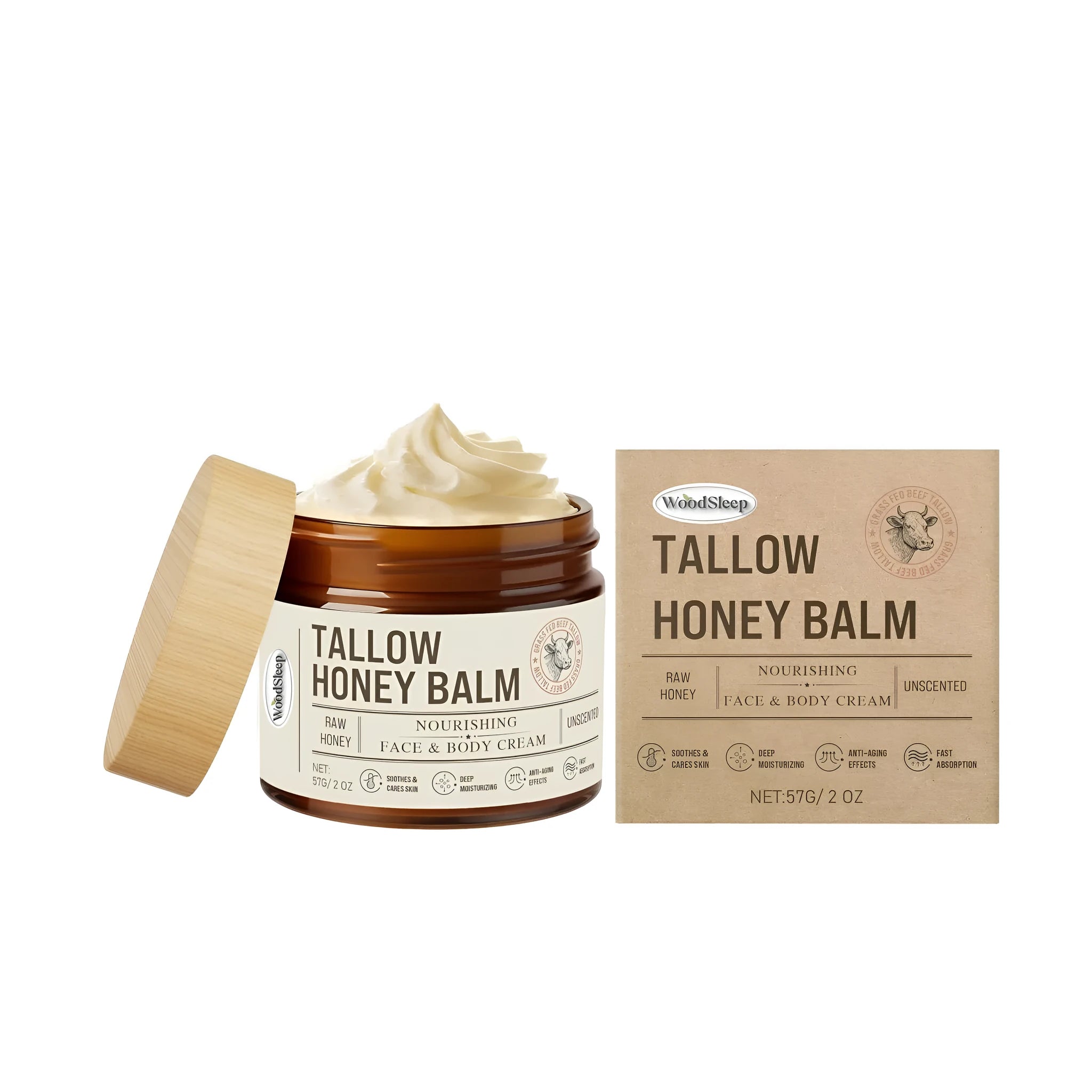 Natural Butter Skin Care Cream 57g jar with zinc oxide facial moisturiser