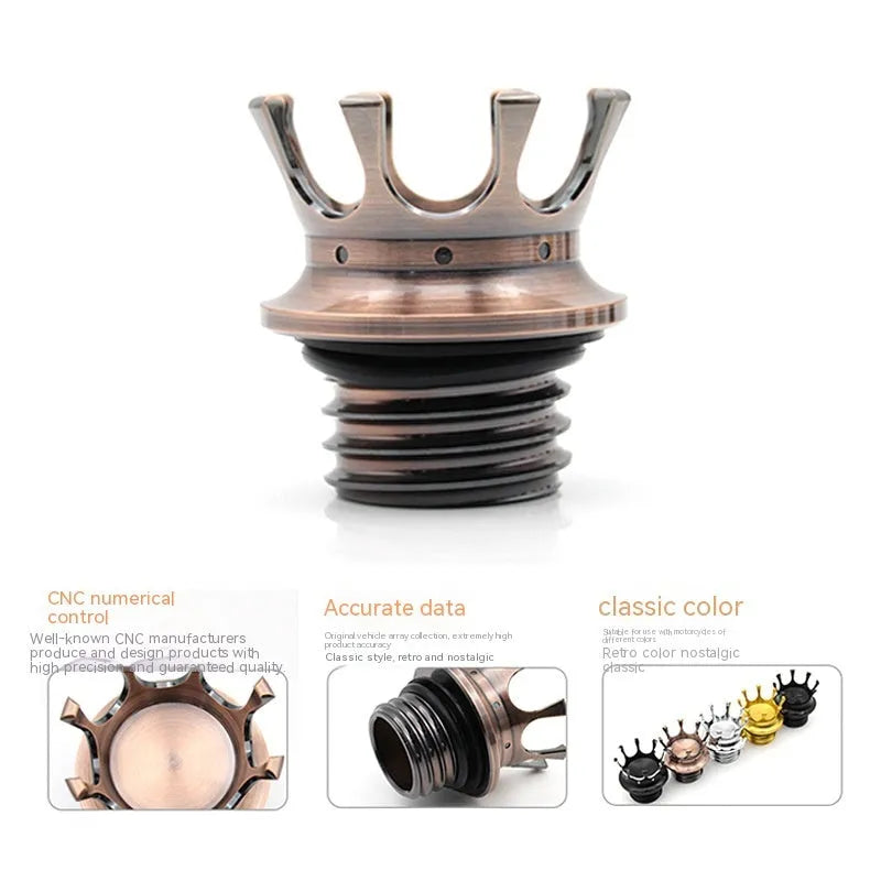 Harley-Davidson aluminium alloy fuel tank cap cover in black, bronze, gold, electroplating and black white finishes