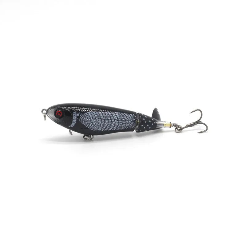 7.5cm long bionic fishing bait on a solid background, showing one of its multiple colour variations.