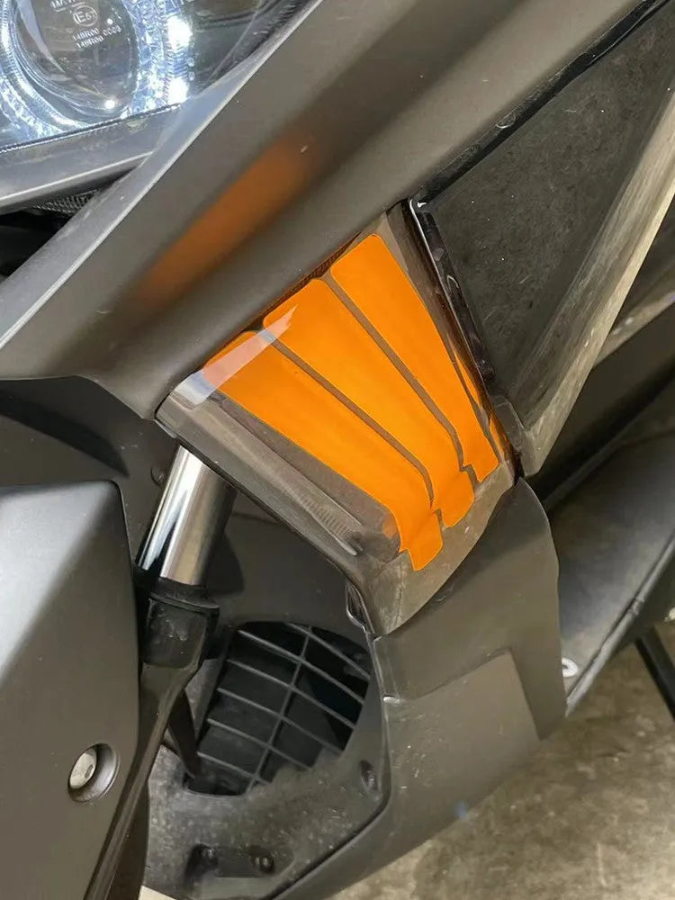 Yellow LED cornering indicator lamp kit for Tianying TS150 motorcycle models 2020 to 2022.