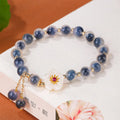 Women's sugar heart agate bracelet with retro minority styling in cherry blossom colour design