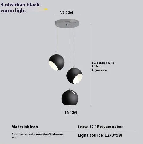 Nordic style ball chandelier table lamp in moon white finish with creative art design