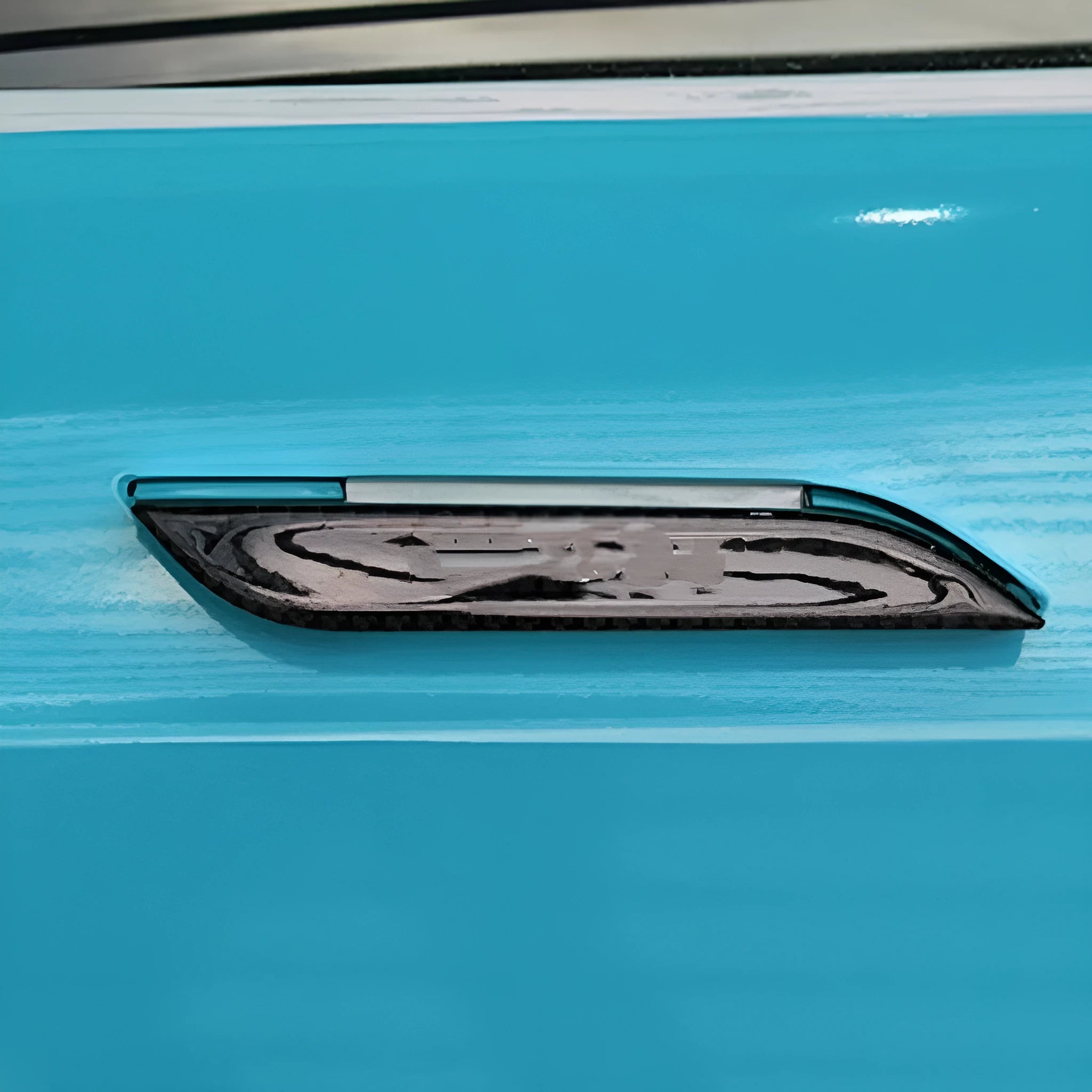 Four carbon fibre door handle protection stickers for Tesla Model S with adhesive backing