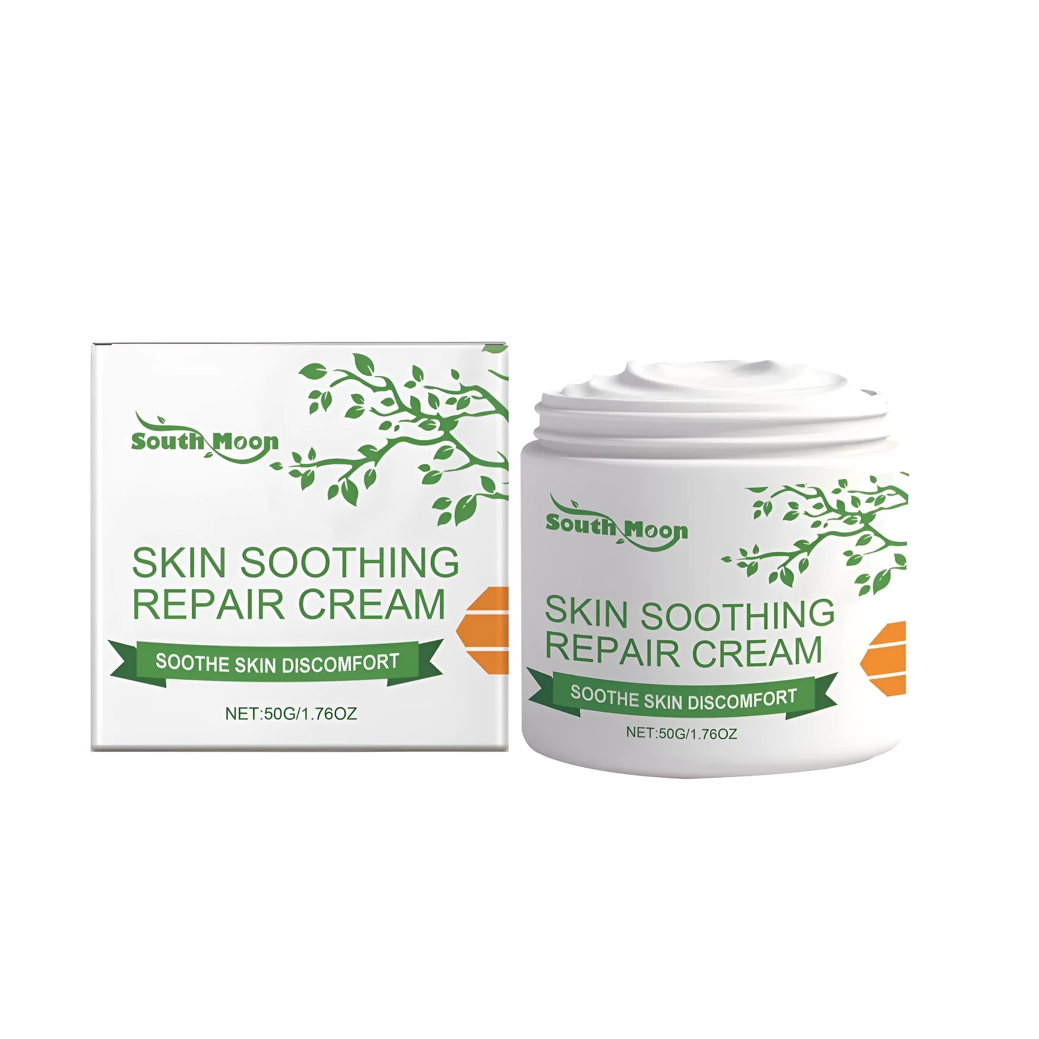 50g jar of skin soothing repair cream with mint, honey, and aloe ingredients.