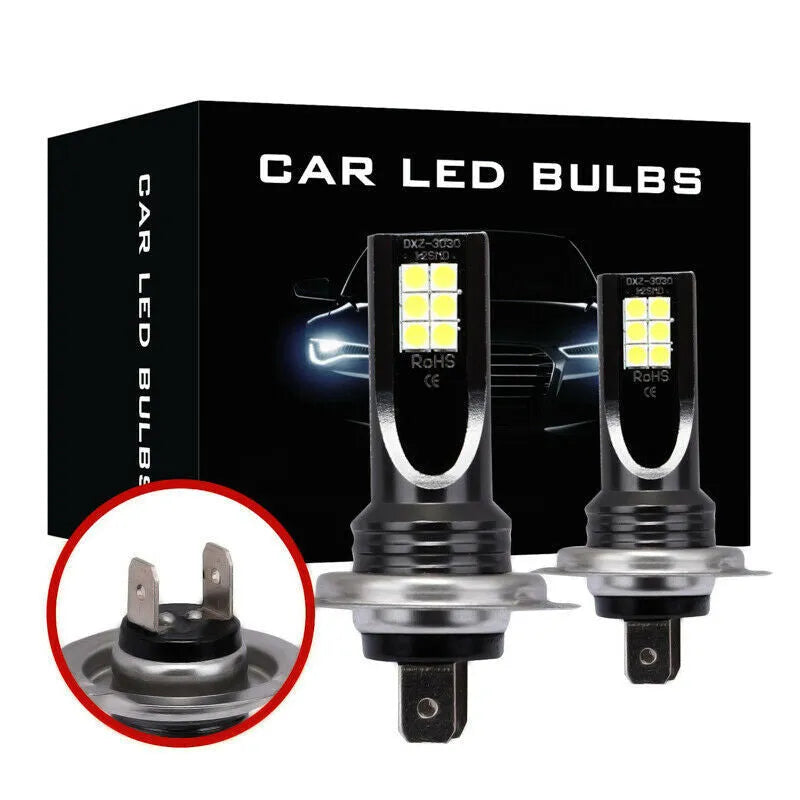 H7 110W LED car fog light unit with aluminium housing and SMD beads.