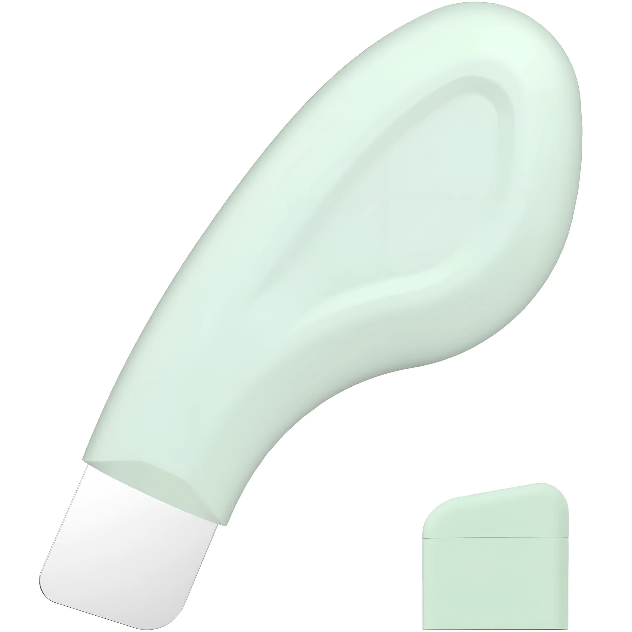 Stainless steel pore scraper face tool with a non-slip handle for blackhead removal