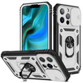 Clear magnetic iPhone case with extended sliding stand bracket in sapphire blue colour