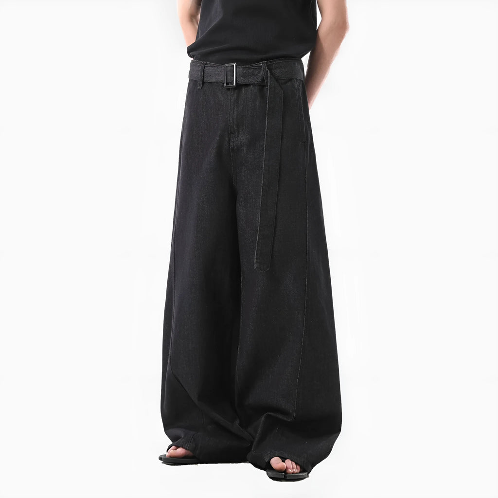 Black gold high-waisted straight-leg women's jeans on a model