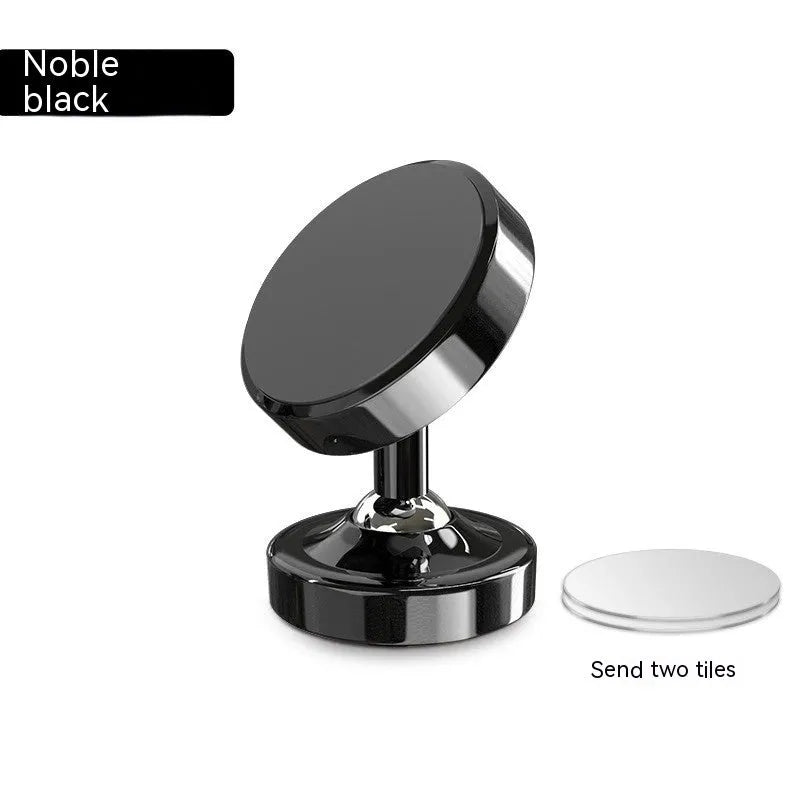 Magnetic car phone holder with air vent clip in metallic finish