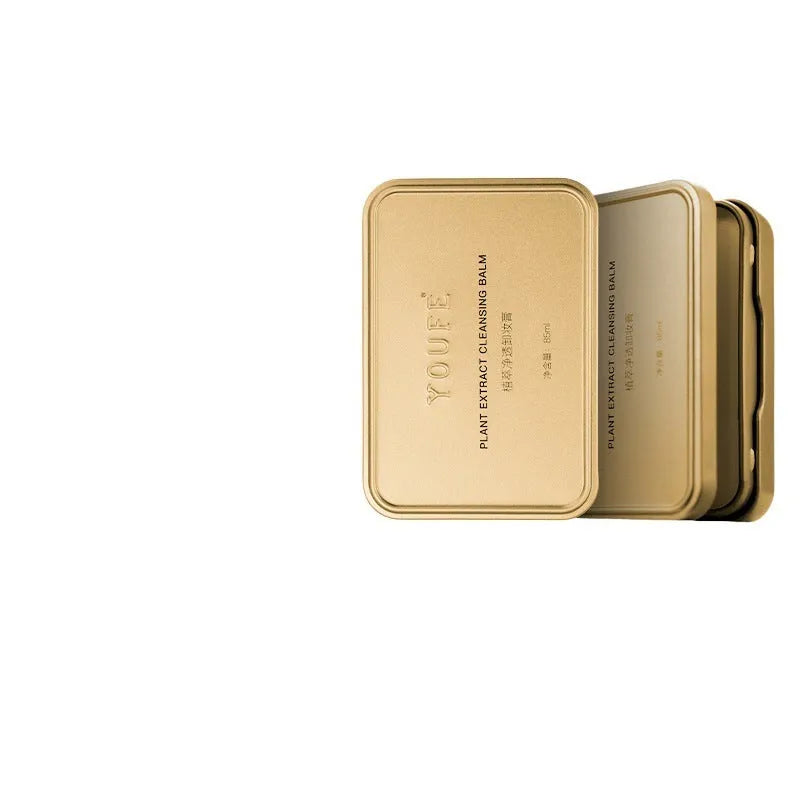 Plant extract cleansing cream boxes with portable bags for facial, eye and lip makeup removal
