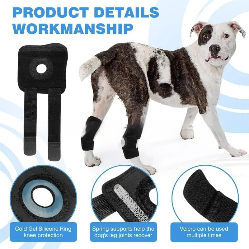 Black polyester pet leg guard for joint rehabilitation in three sizes