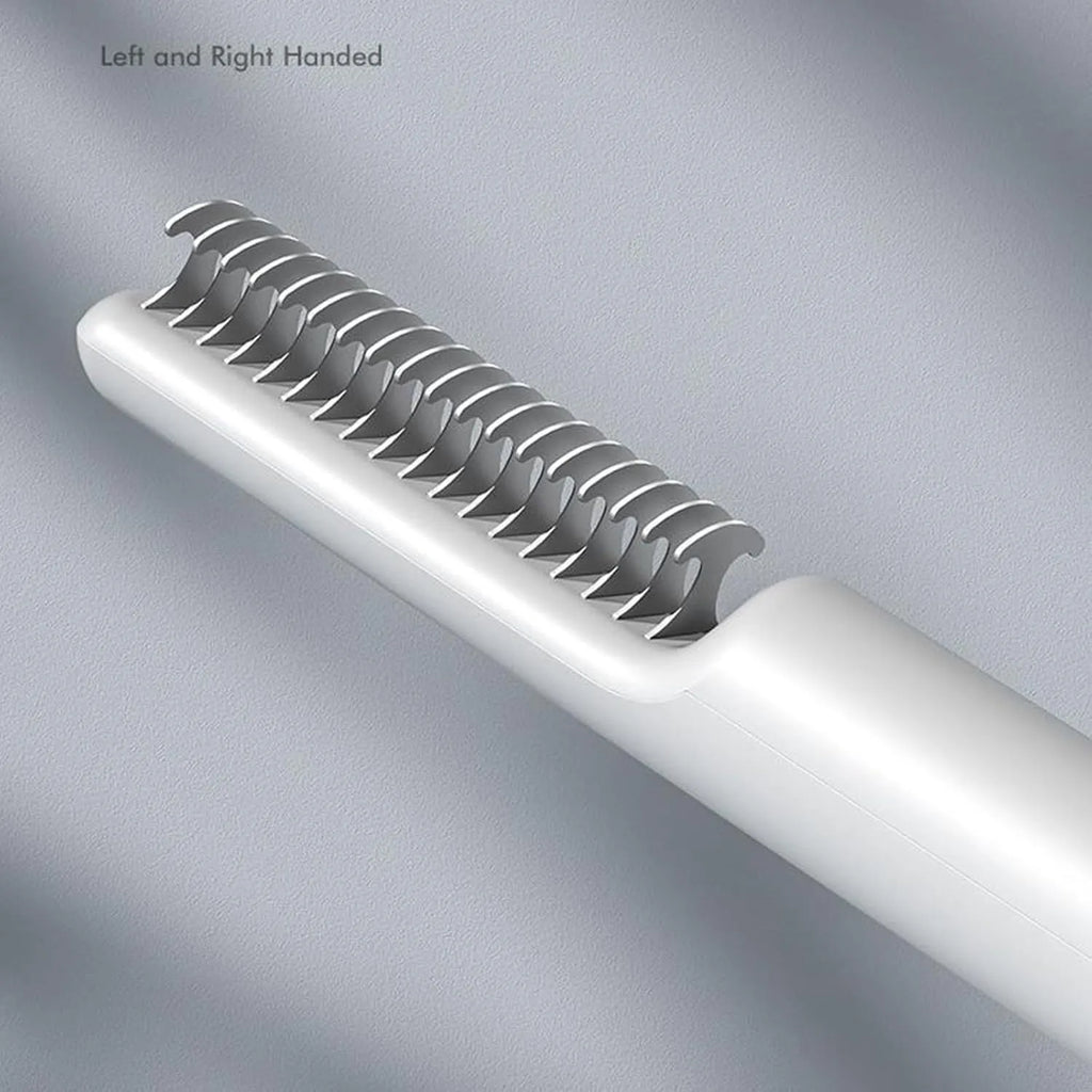 Stainless steel pet dematting comb with user-friendly handle for removing knots and mats from dog's coat