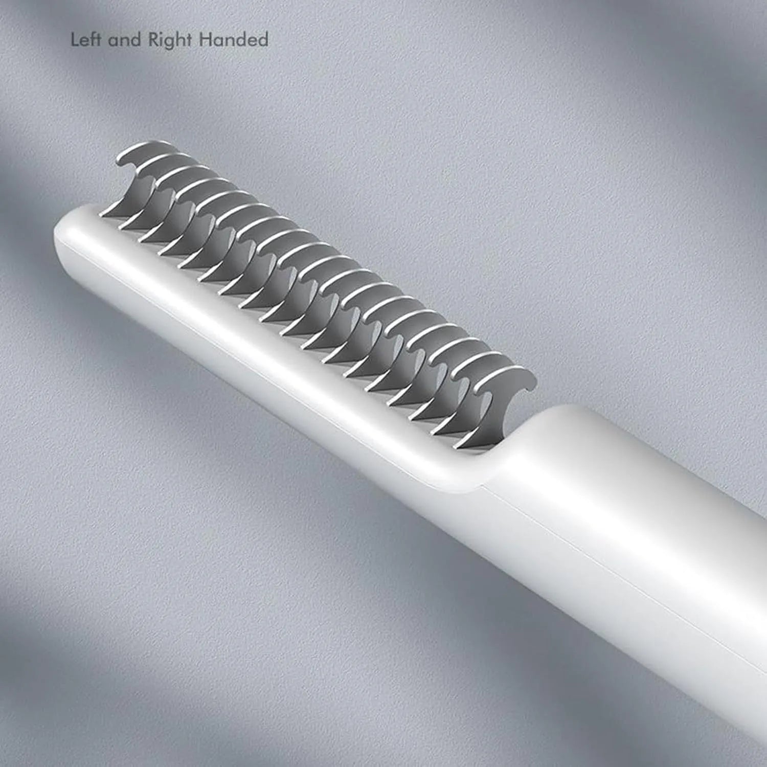 Stainless steel pet dematting comb with user-friendly handle for removing knots and mats from dog's coat
