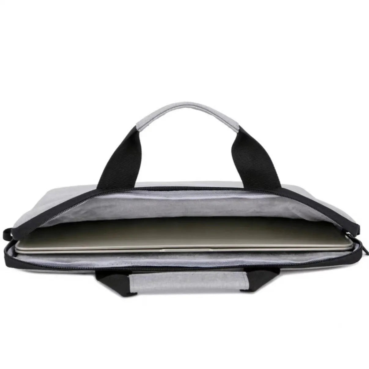 Grey Oxford cloth men's laptop bag with protective interior lining