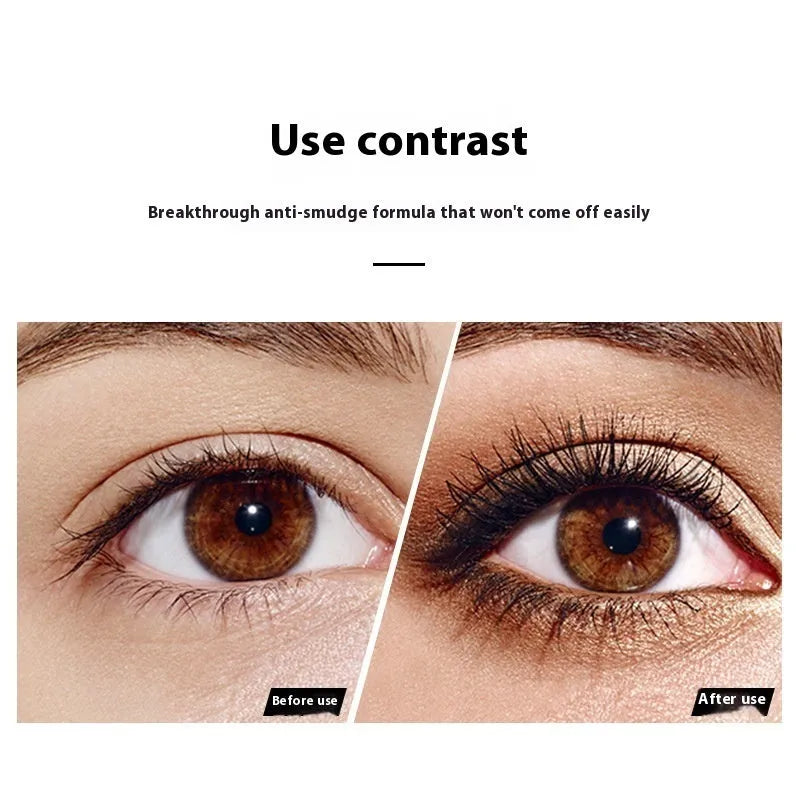 Black 4D waterproof mascara tube for long, thick, curling lashes.