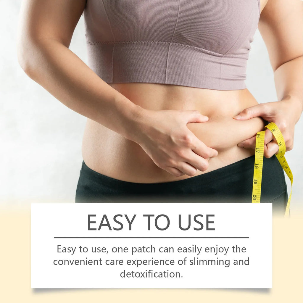 Pack of 10 round herbal navel patches for body shaping and detoxification.