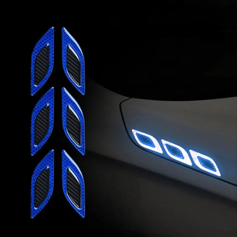 Blue reflective warning tape strips for car bumper with 17mm width measurement