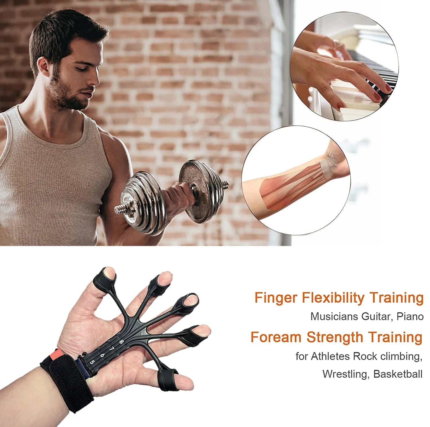 Silicone finger flexion and extension trainer with tension rope and adjustable belt for adult rehabilitation