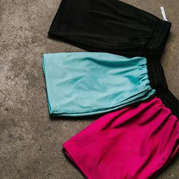 Men's mesh quick-drying shorts in black, red, green, purple or blue for summer sports