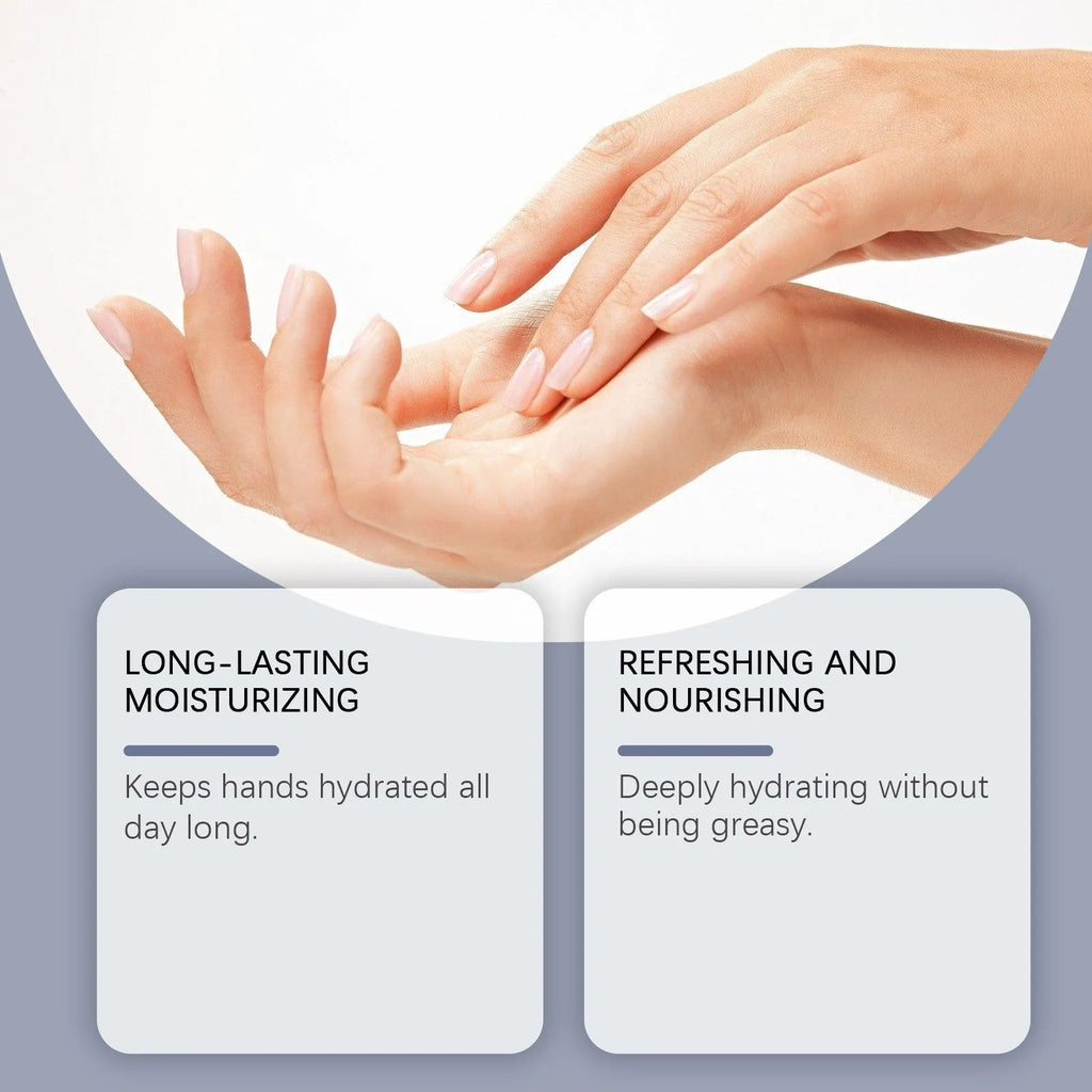 30g tube of moisturising hand cream with glycerin, hyaluronic acid and shea butter oil