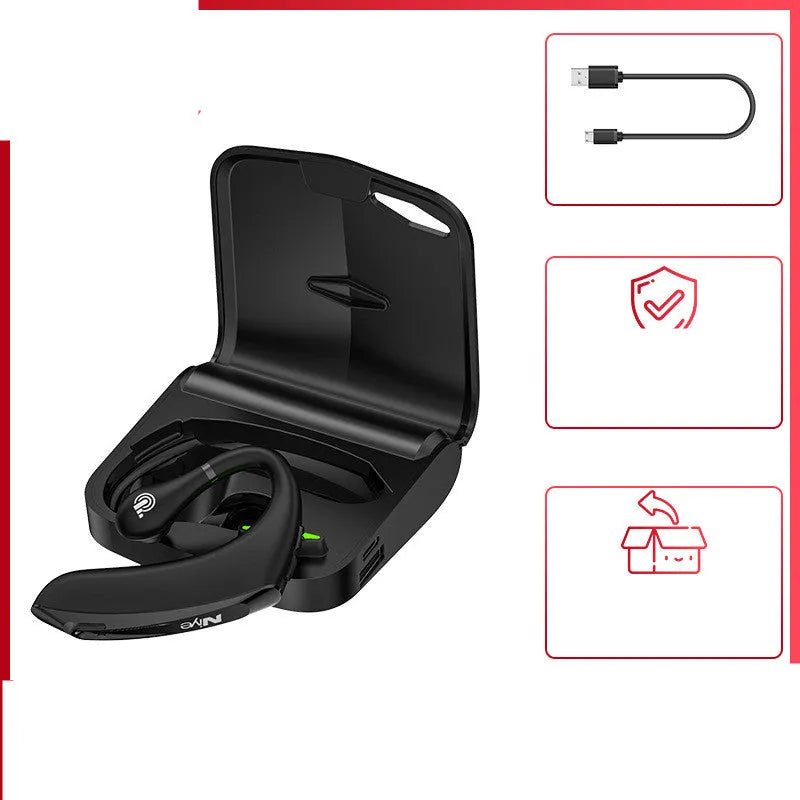 Wireless mono Bluetooth headset for driving with hanging ear design and 10m range