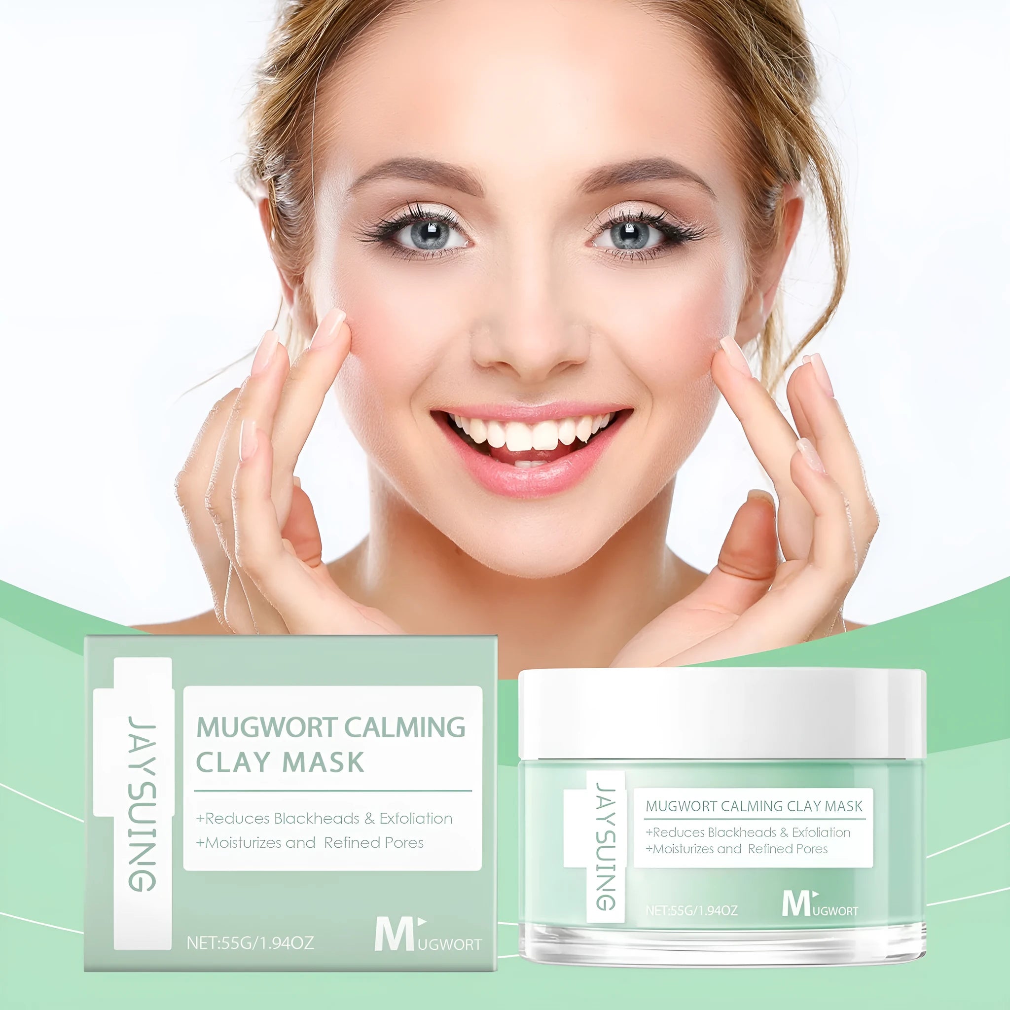 55g pore cleaning mud film for acne treatment with bentonite clay and moxa leaf extract