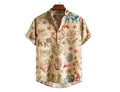 Men's plus size loose-fit cardigan shirt with 3D digital print in various colours