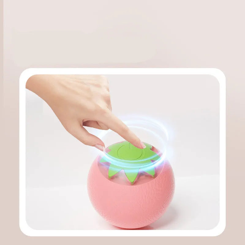 Automatic electric rolling ball toy for dogs and cats in green, pink and yellow colour options