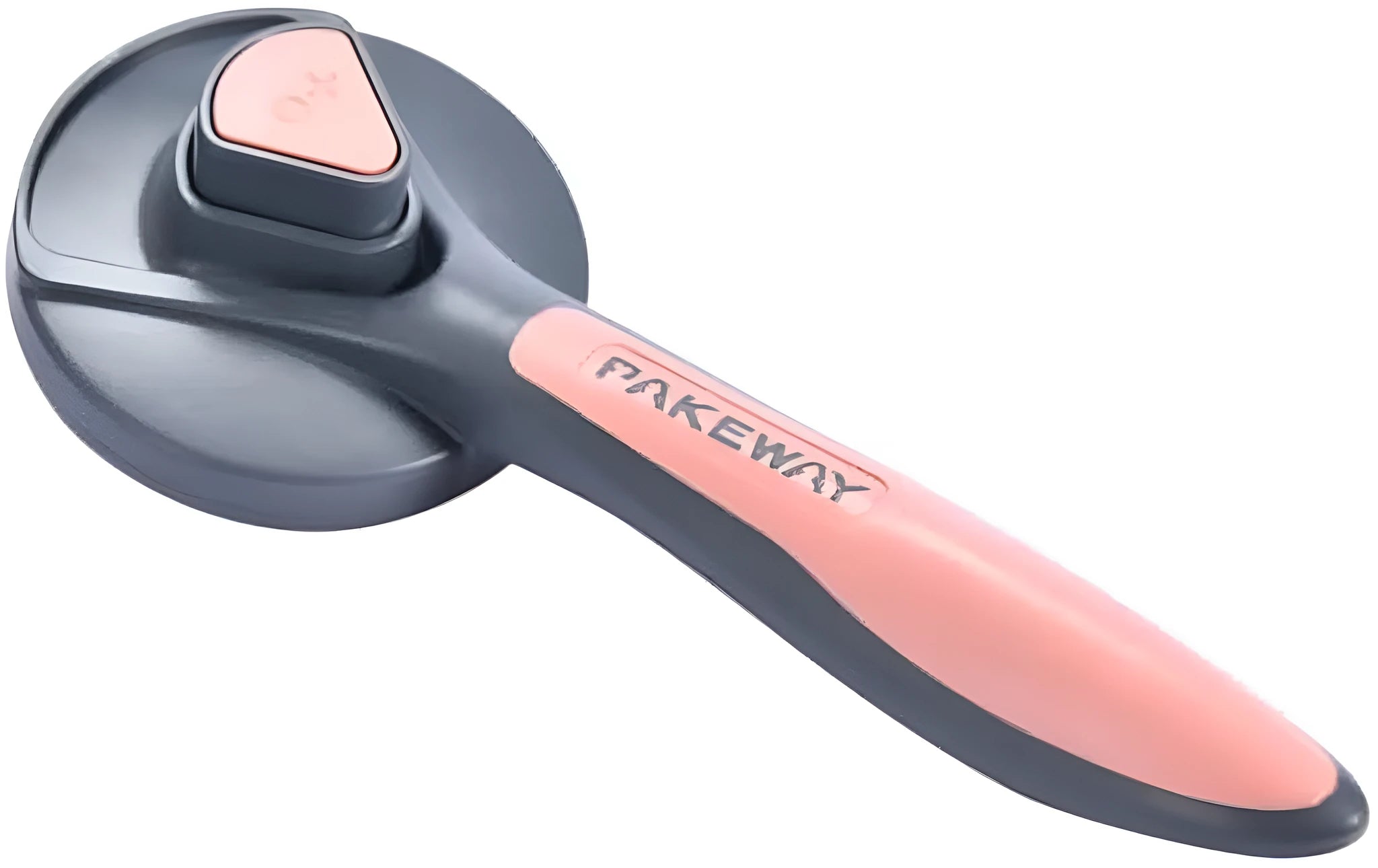 Self-cleaning slicker brush for pet grooming with grey handle and bristles