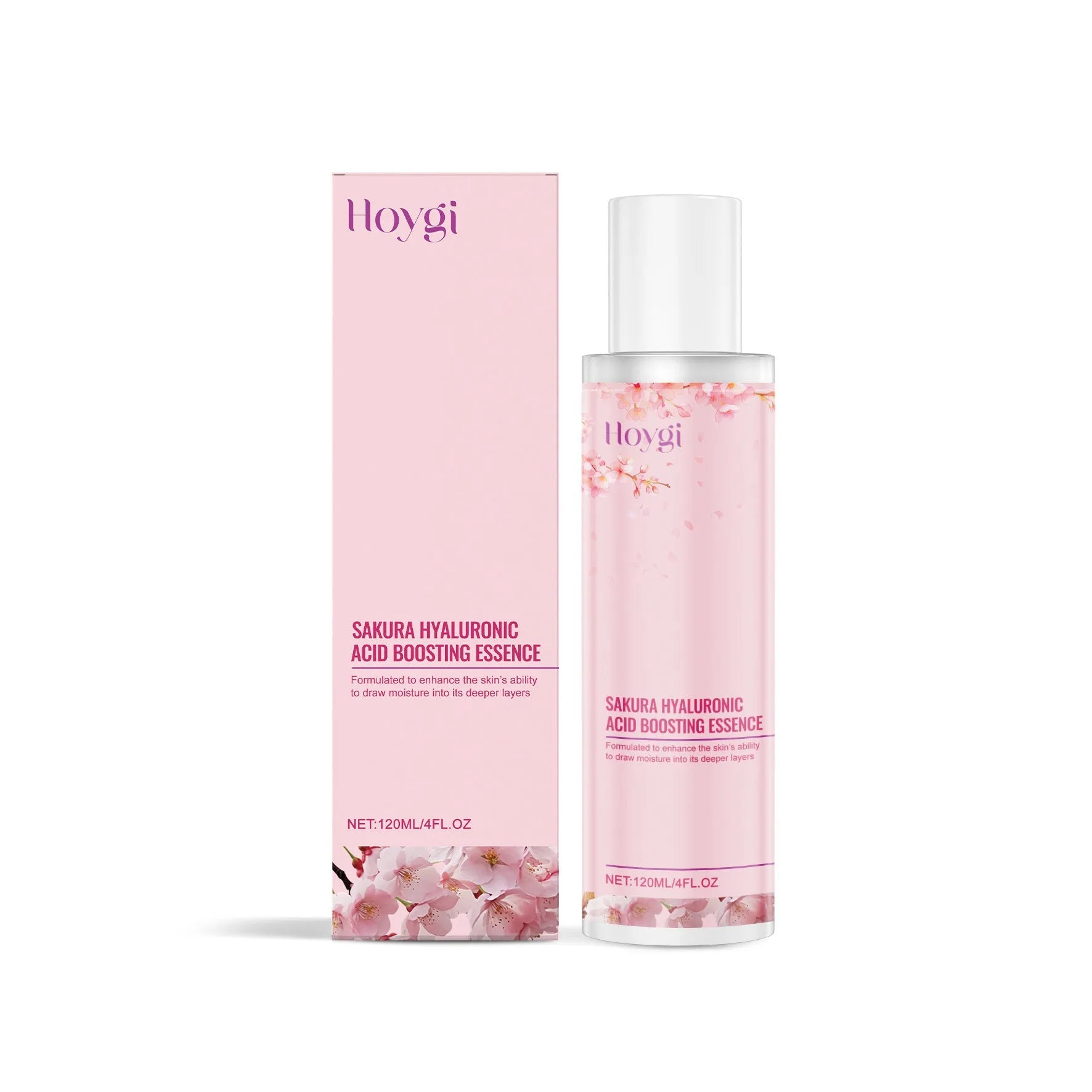 Hyaluronic Acid Skin Moisturising Lotion bottle with cherry blossom extract, 120ml capacity.