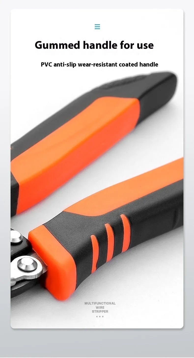 Fully automatic wire stripper tool with box mounted design and high carbon steel blades