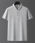 Men's mulberry silk short sleeve shirt in regular fit with thirteen solid colour options for summer wear