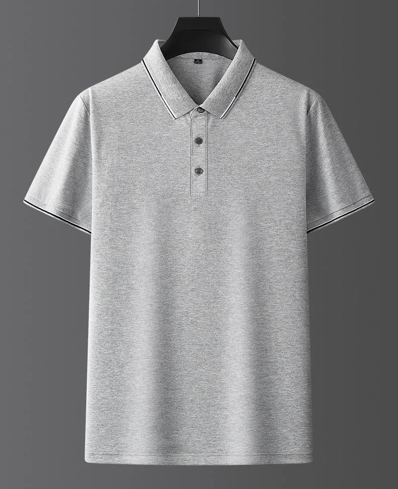Men's mulberry silk short sleeve shirt in regular fit with thirteen solid colour options for summer wear