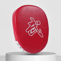 Boxing punch mitts and target pads for Sanda and Muay Thai training, available in curved or flat designs with multiple colour options.