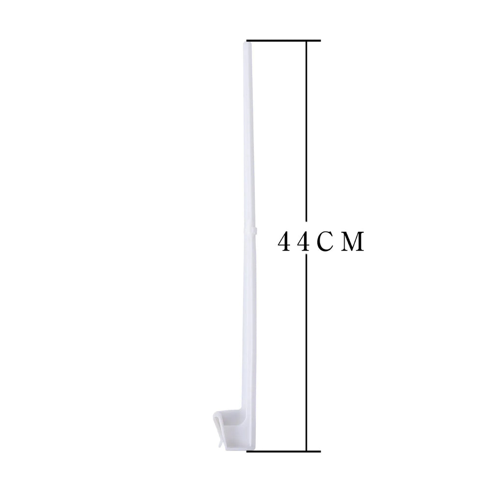 White PP plastic car window flag pole holder clip with ten poles.