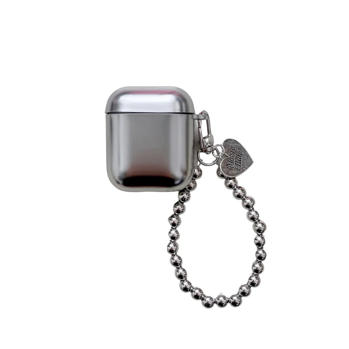 Matte plating TPU protective cover for Apple AirPods with an integrated carrying bracelet attached.