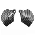 Pair of black carbon fibre style ABS plastic side upper frame covers for Honda CBR1000RR motorcycle.
