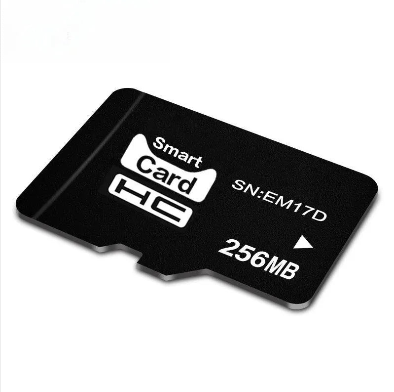 256MB TF series microSD memory card in a presentation box for MP3 players and cameras.