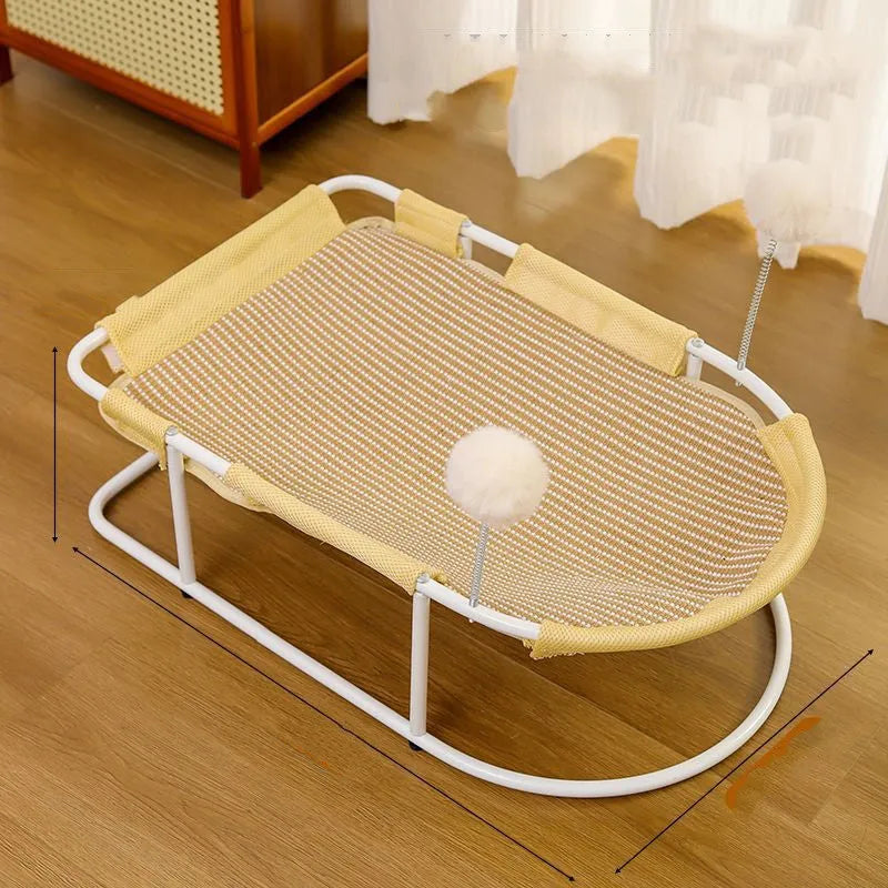 Large grey fabric kennel for cats and puppies with a breathable bracket design