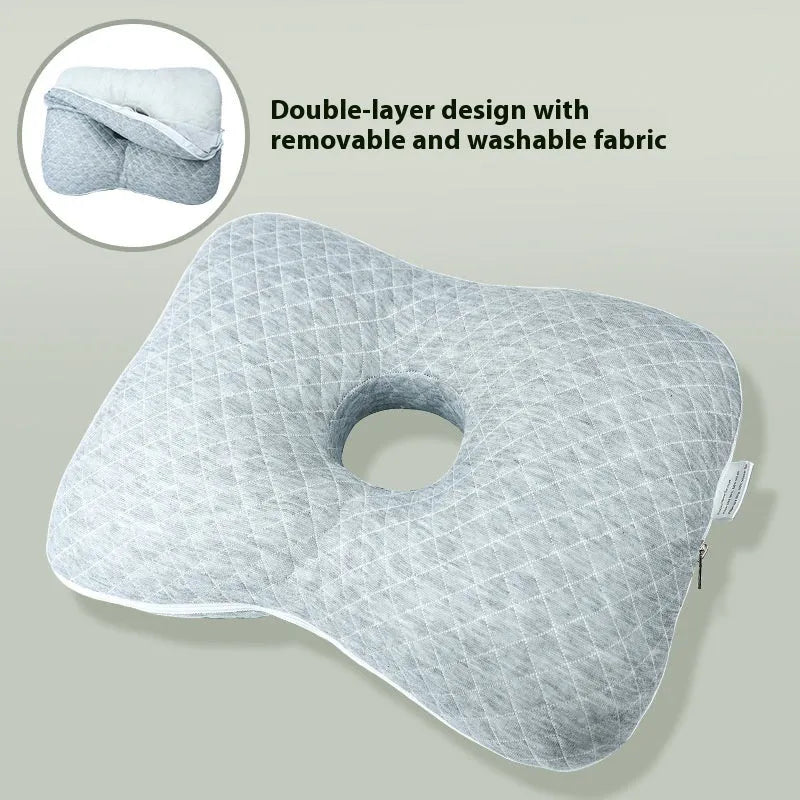 Beauty salon single hole ear pillow in New Chinese style, shown in a grey colour option.