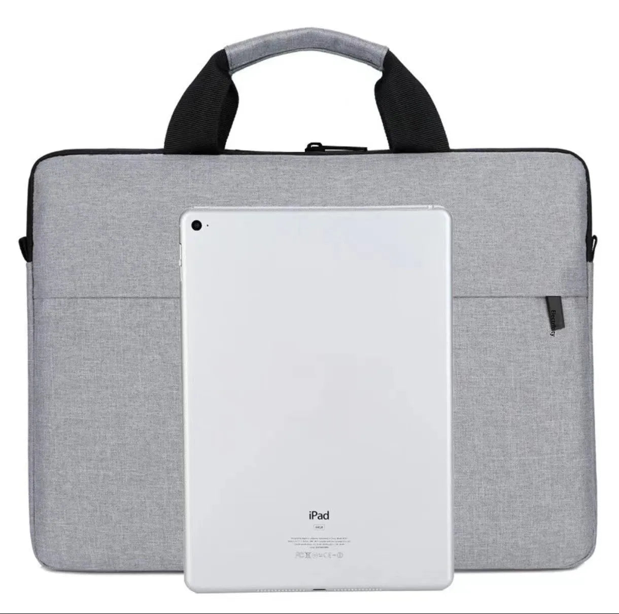 Grey Oxford cloth men's laptop bag with protective interior lining