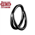 F136 titanium alloy nose ring stud shown in silver, gold, black and rose gold finishes.