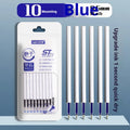 Quick-drying neutral push bullet pen refills in black, blue, red and ink blue colours with 500m writing length
