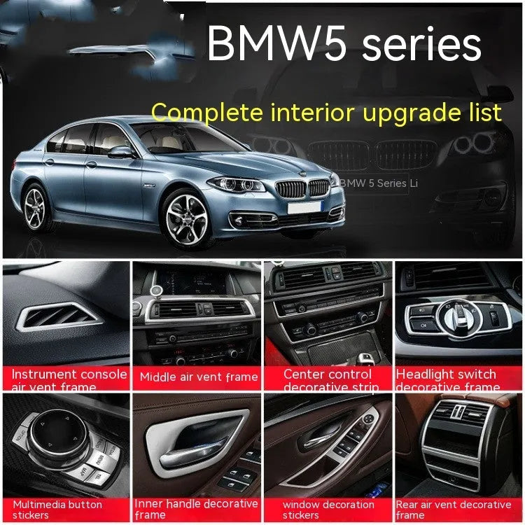 BMW 5 Series F10 interior door handle decorative trim strip in gloss black finish