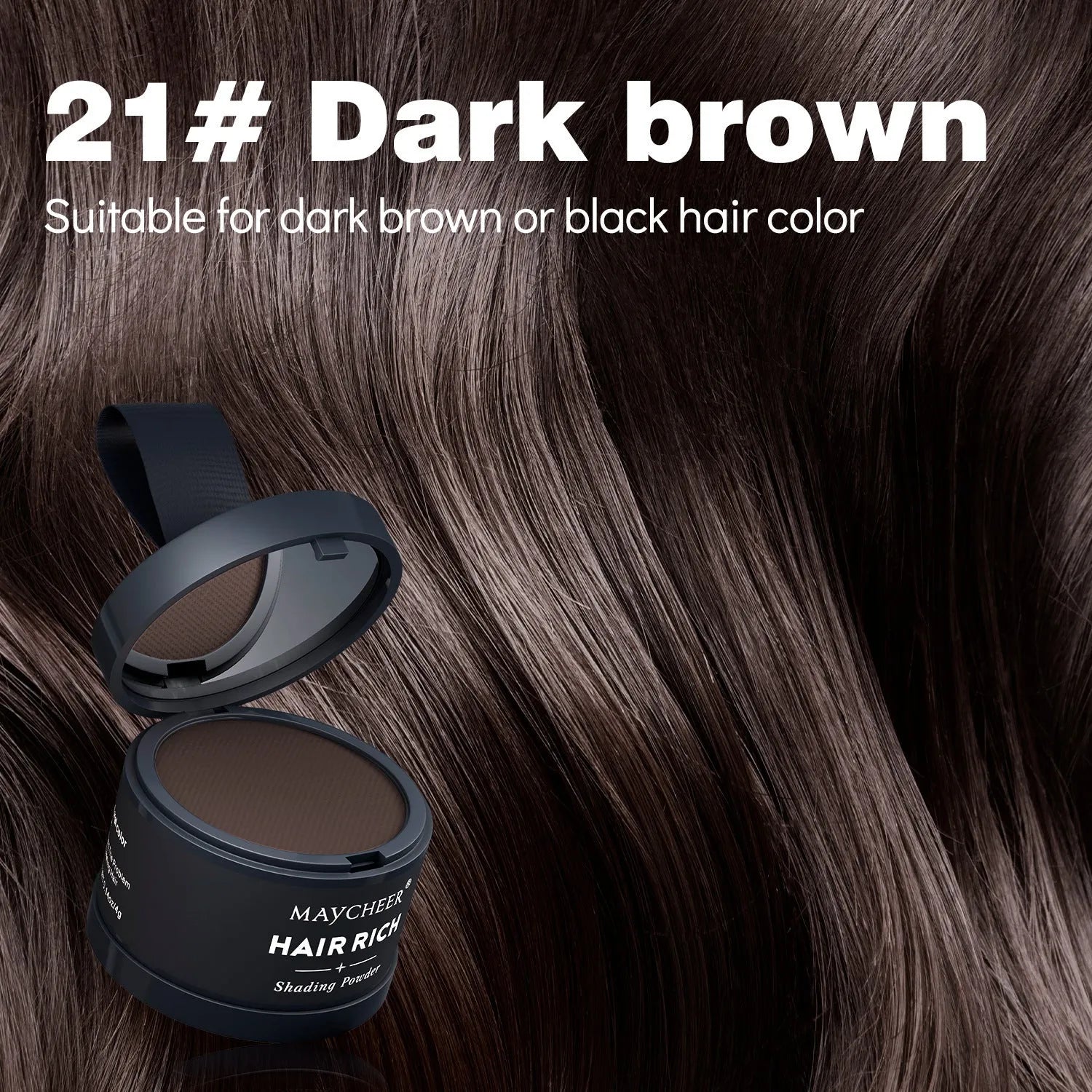 Plastic case of waterproof hairline sculpting contour powder in one of 30 available colour styles