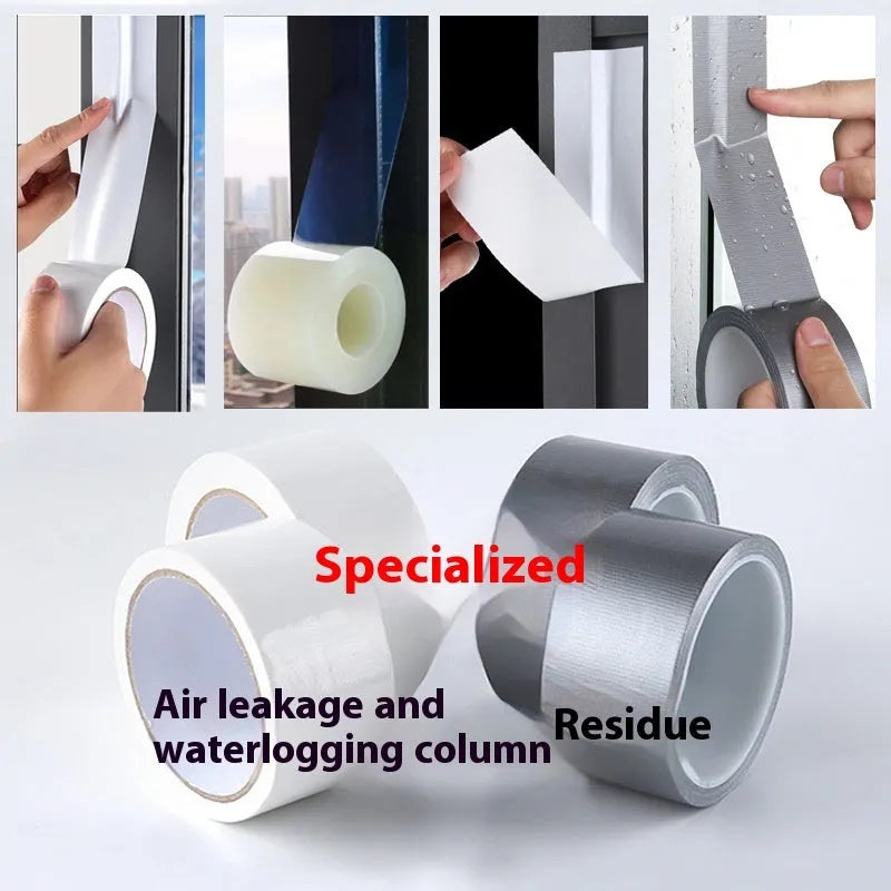 Roll of high-adhesive windproof draught exclusion tape in silver grey colour