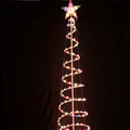 6FT LED spiral Christmas tree lights with remote control for indoor and outdoor festive decoration